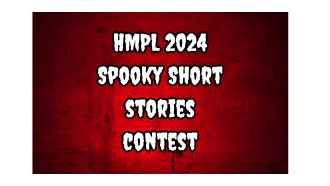 Red background with spooky short stories text