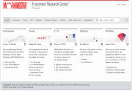 Morningstar Investments screenshot